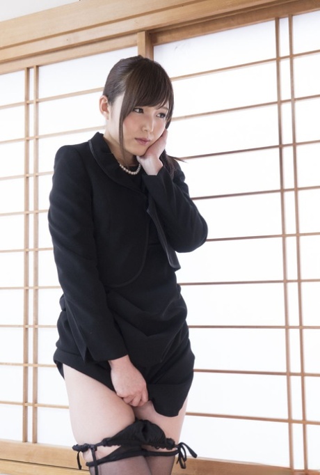 Asian sweetie Shino Aoi rides stiff prick and gets a creampie after fellatio