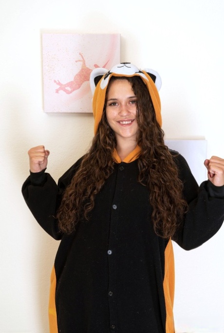 Ziggy Star strips her costume and shows her big ass and hairy holes