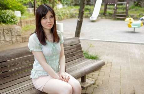 Japanese newbie gets stripped and finger fucked by a stranger in a van