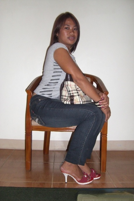 Pretty Filipina Genie Luna getting fucked doggystyle on all fours