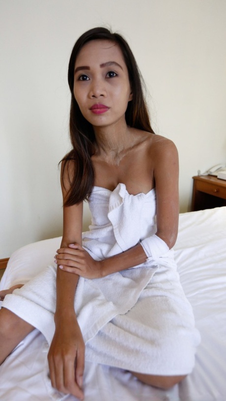 Lovely Asian woman Mimi B gets banged then shows her creampied hairy pussy