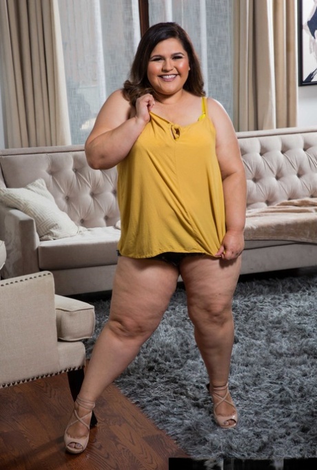 Fat teen Karla Lane exposes her massive ass and big nipples in a solo